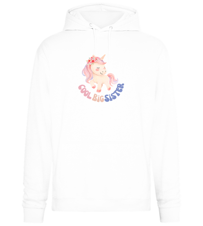 Cool Big Sister Unicorn Design - Premium Essential Unisex Hoodie_WHITE_front