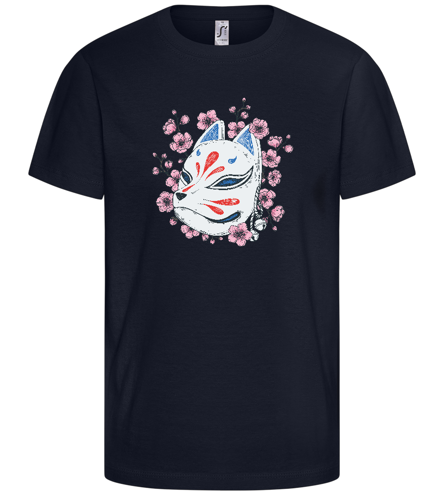 Catmask Sakura Design - Comfort kids fitted t-shirt_FRENCH NAVY_front