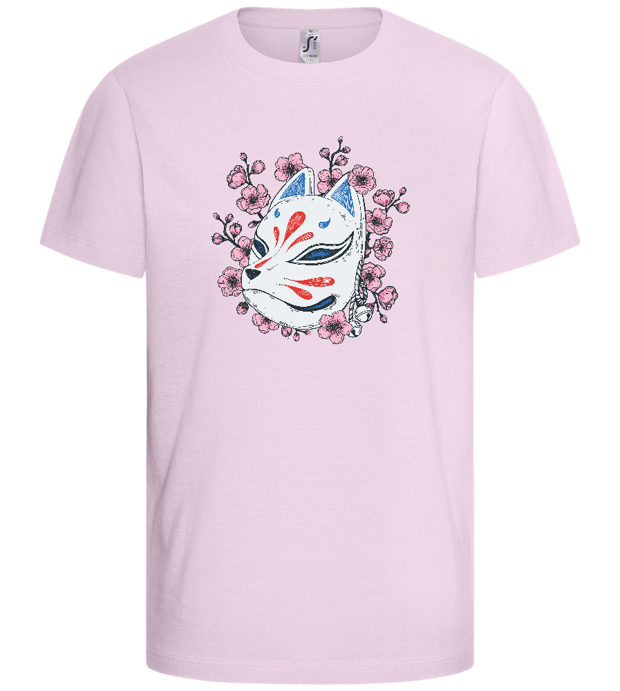 Catmask Sakura Design - Comfort kids fitted t-shirt_LIGHT PINK_front