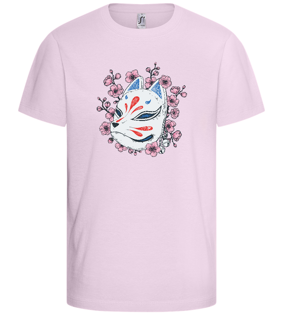 Catmask Sakura Design - Comfort kids fitted t-shirt_LIGHT PINK_front
