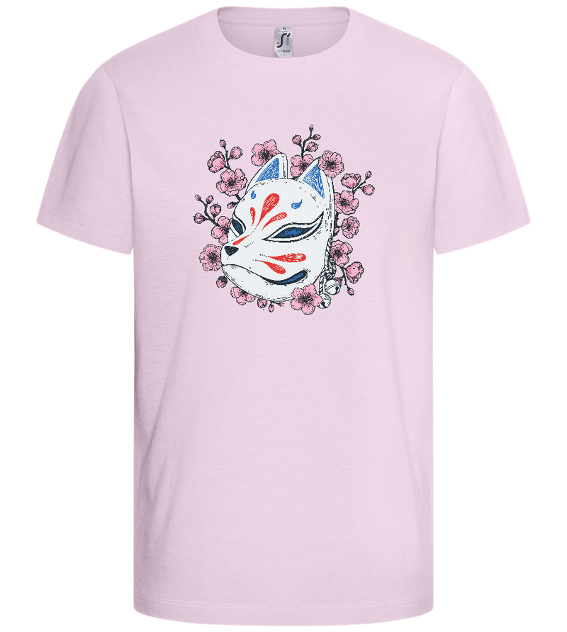 Catmask Sakura Design - Comfort kids fitted t-shirt_LIGHT PINK_front