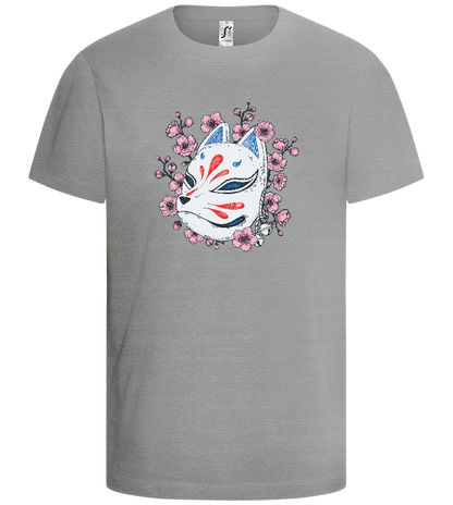 Catmask Sakura Design - Comfort kids fitted t-shirt_ORION GREY_front