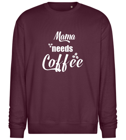 Needs Coffee Design - Comfort Essential Unisex Sweater_BORDEAUX_front