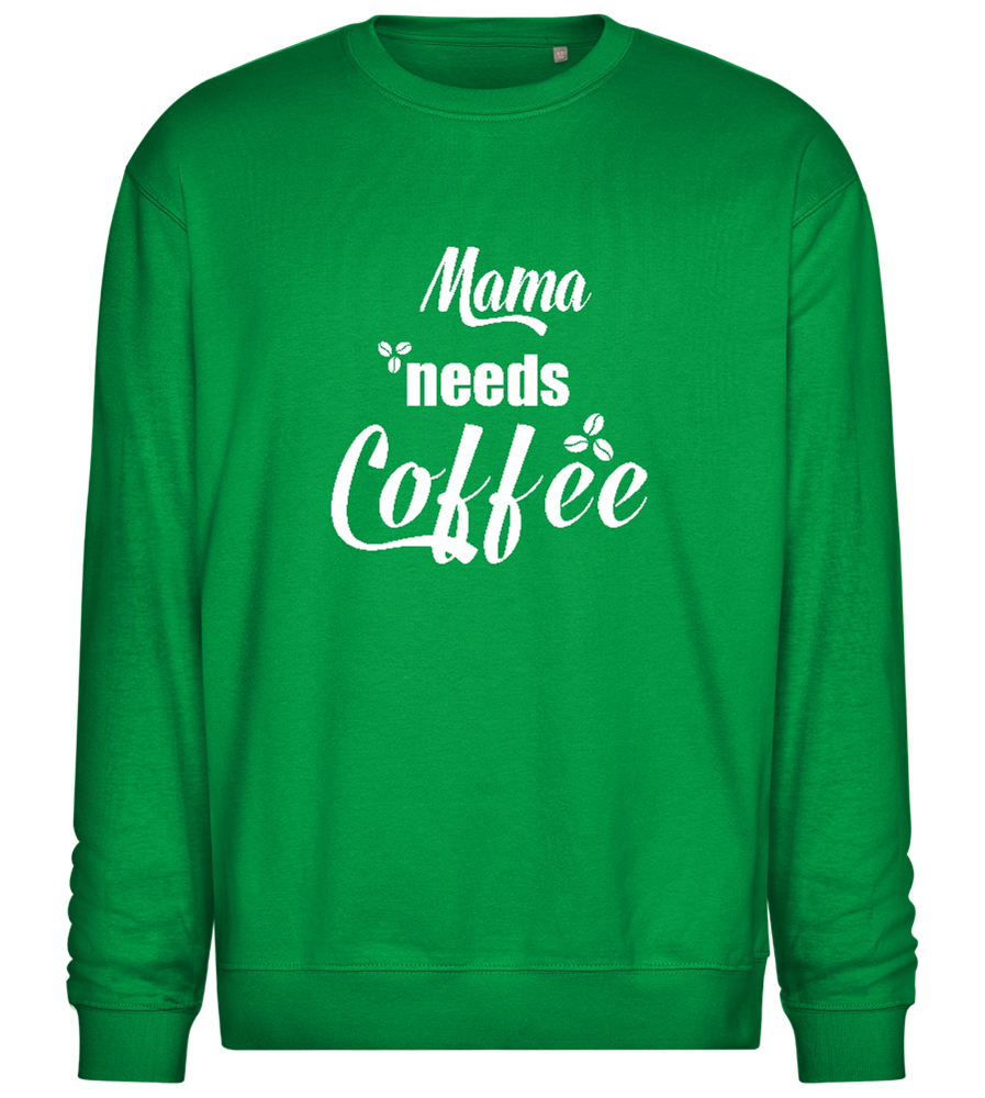 Needs Coffee Design - Comfort Essential Unisex Sweater_MEADOW GREEN_front