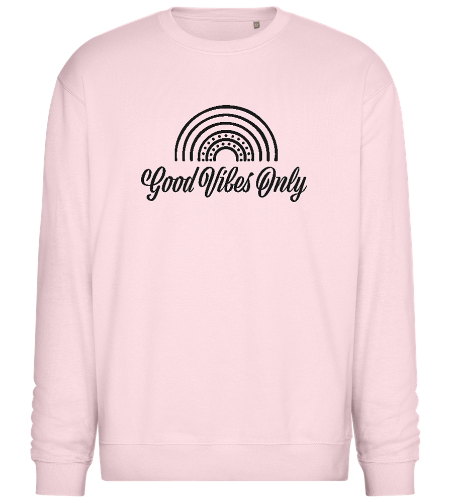 Good Vibes Only Design - Comfort Essential Unisex Sweater_LIGHT PEACH ROSE_front