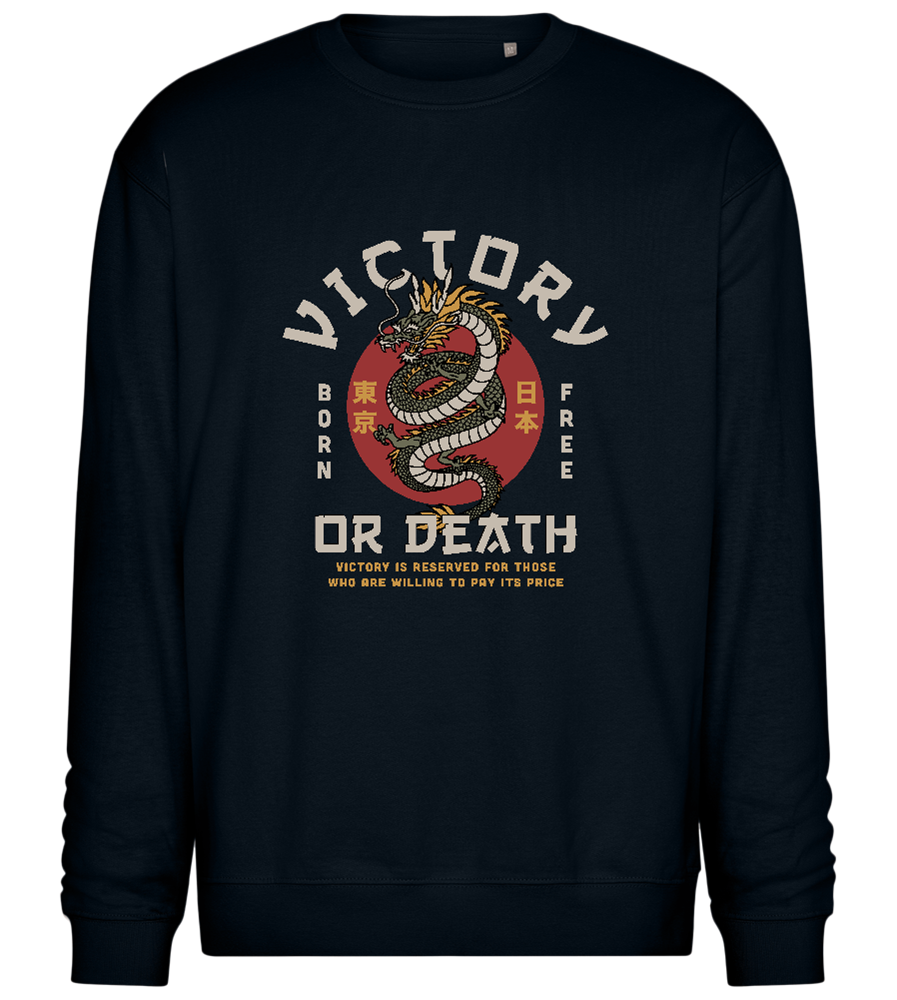 Victory Dragon Design - Comfort Essential Unisex Sweater_BLACK_front