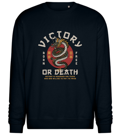 Victory Dragon Design - Comfort Essential Unisex Sweater_BLACK_front