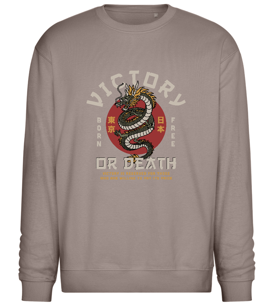 Victory Dragon Design - Comfort Essential Unisex Sweater_CHARCOAL CHIN_front