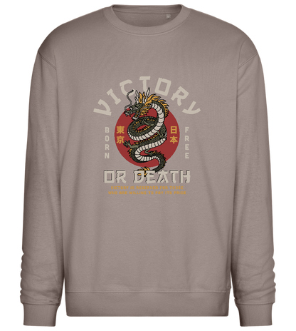 Victory Dragon Design - Comfort Essential Unisex Sweater_CHARCOAL CHIN_front