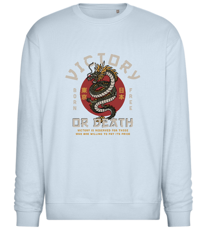 Victory Dragon Design - Comfort Essential Unisex Sweater_CREAMY BLUE_front