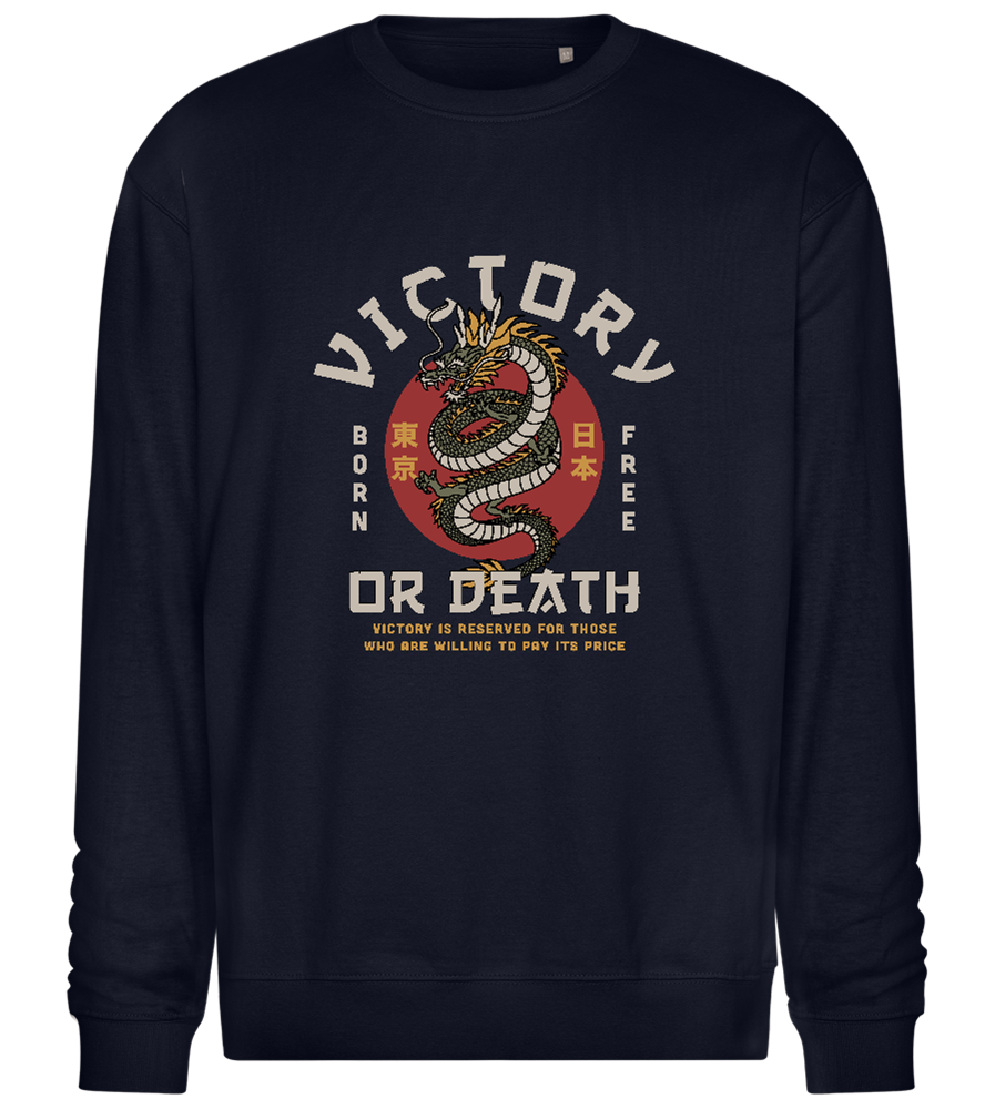 Victory Dragon Design - Comfort Essential Unisex Sweater_FRENCH NAVY_front