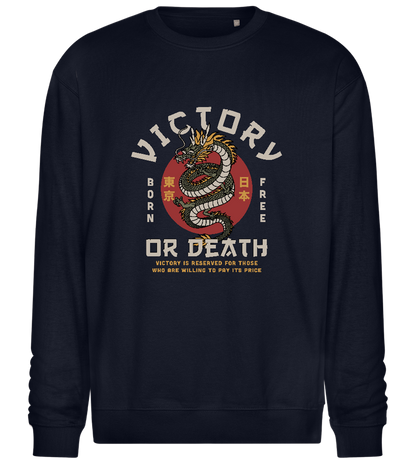 Victory Dragon Design - Comfort Essential Unisex Sweater_FRENCH NAVY_front