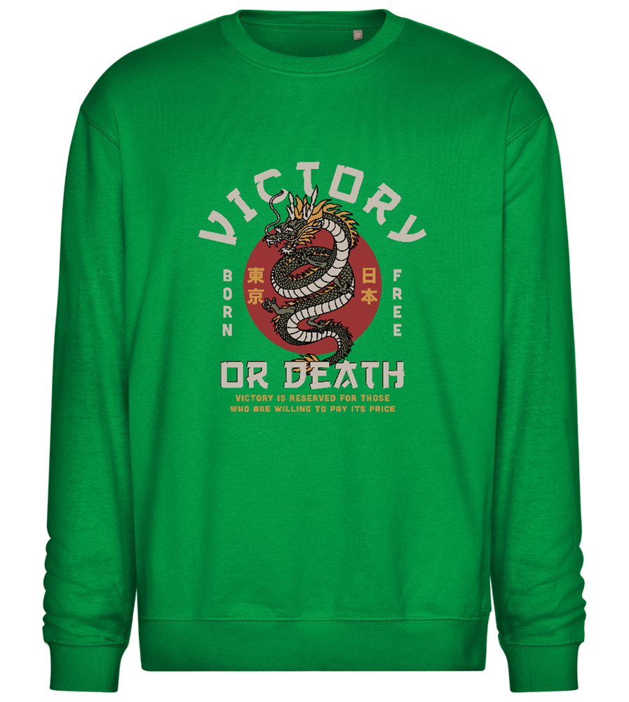 Victory Dragon Design - Comfort Essential Unisex Sweater_MEADOW GREEN_front