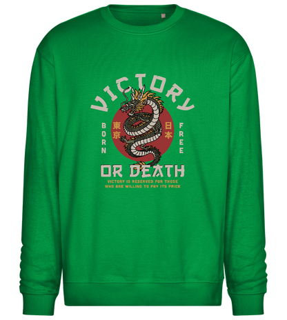 Victory Dragon Design - Comfort Essential Unisex Sweater_MEADOW GREEN_front