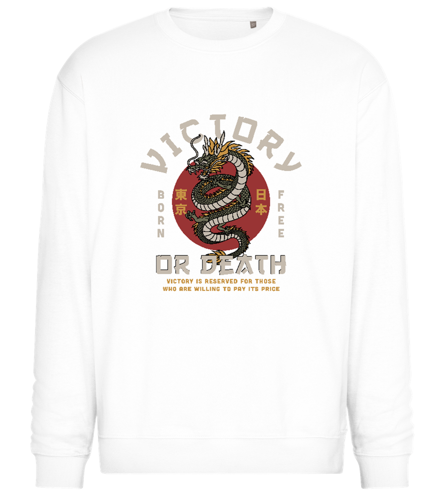 Victory Dragon Design - Comfort Essential Unisex Sweater_WHITE_front