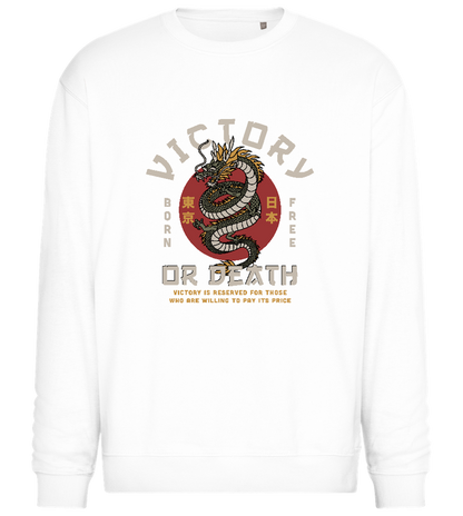 Victory Dragon Design - Comfort Essential Unisex Sweater_WHITE_front