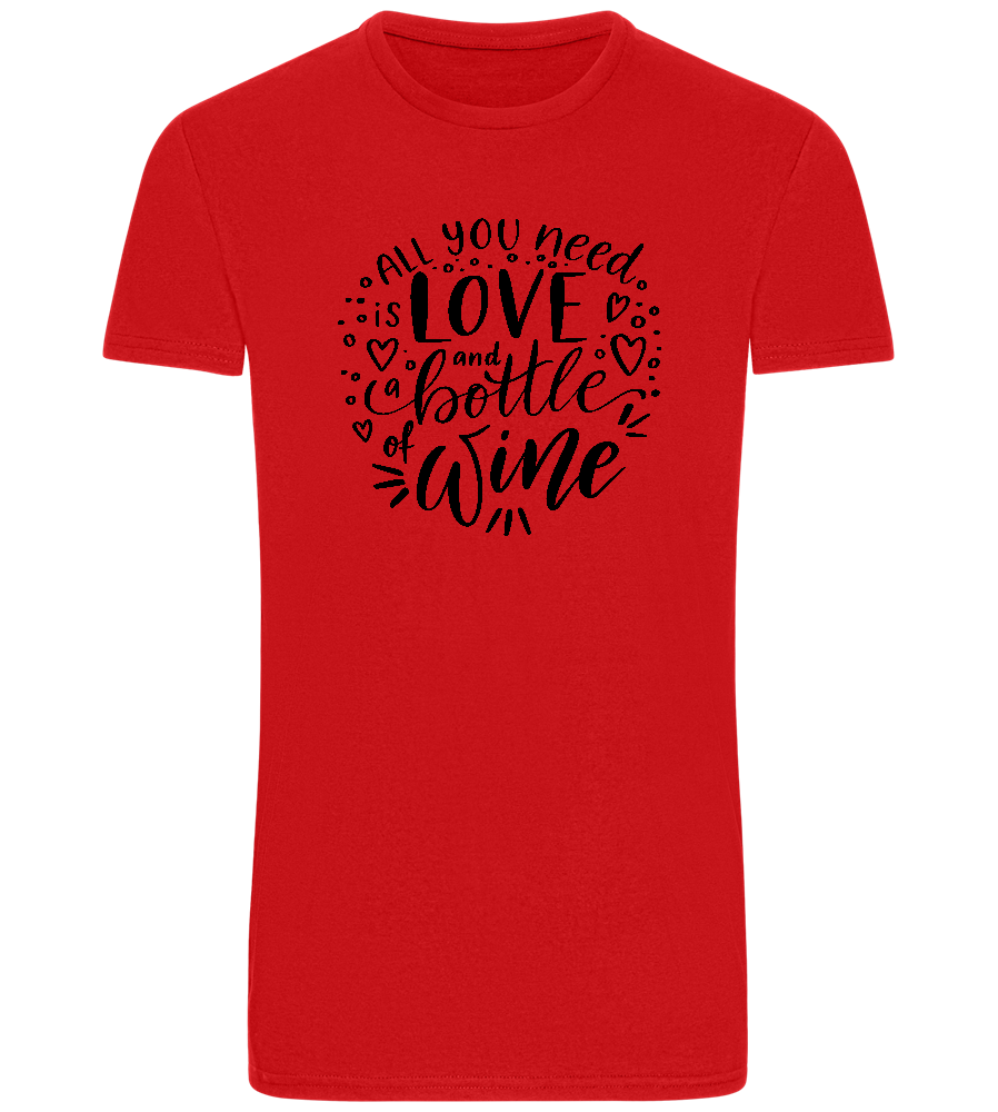 Love And Wine Design - Basic Unisex T-Shirt_RED_front