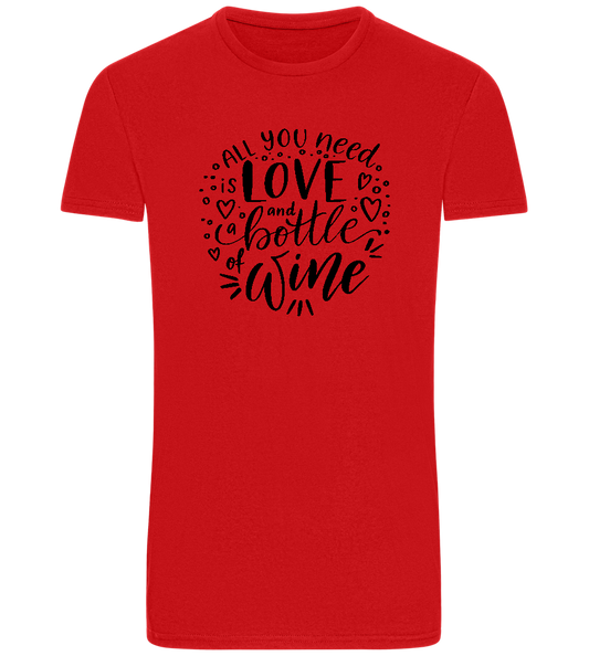 Love And Wine Design - Basic Unisex T-Shirt_RED_front