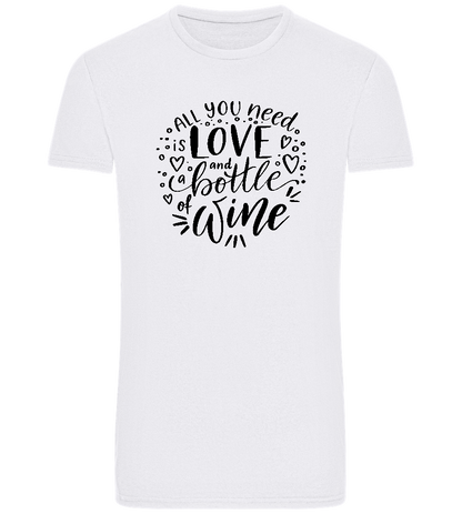 Love And Wine Design - Basic Unisex T-Shirt_WHITE_front