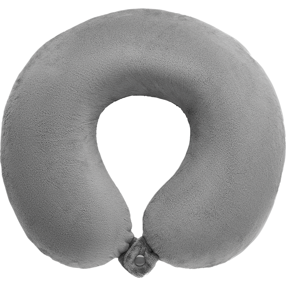 Travel Pillow with Polyester Bag_GREY_left