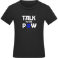 Talk to the Paw Design - Comfort kids fitted t-shirt_DEEP BLACK_front