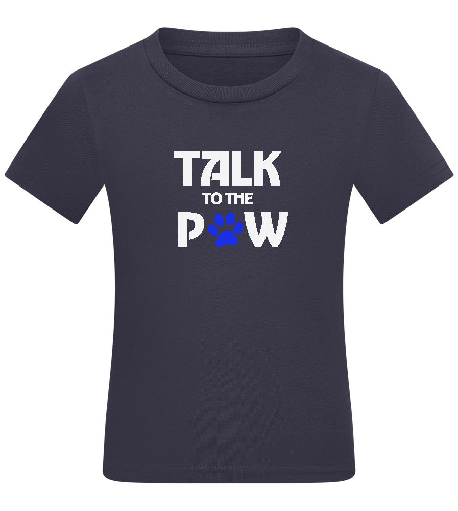 Talk to the Paw Design - Comfort kids fitted t-shirt_FRENCH NAVY_front