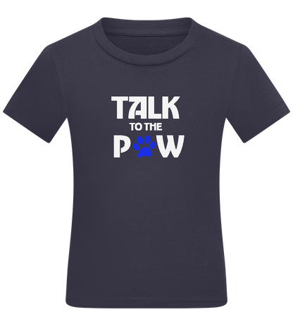 Talk to the Paw Design - Comfort kids fitted t-shirt_FRENCH NAVY_front