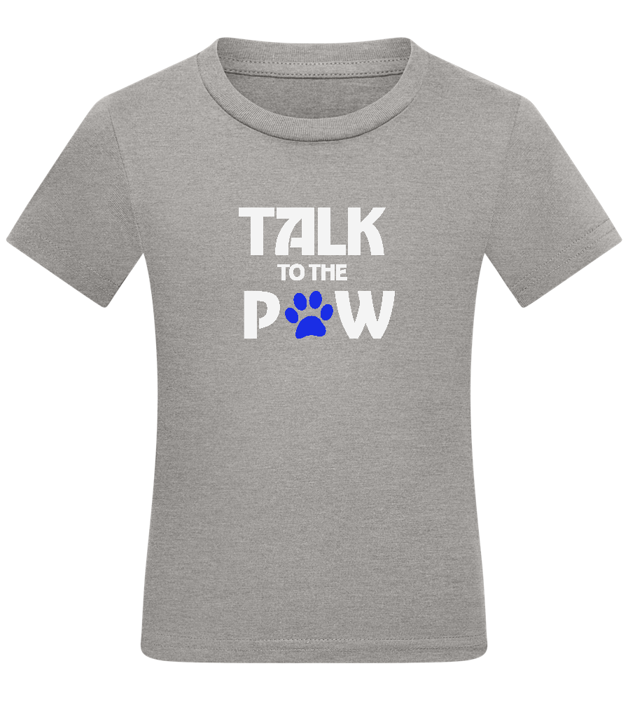 Talk to the Paw Design - Comfort kids fitted t-shirt_ORION GREY_front