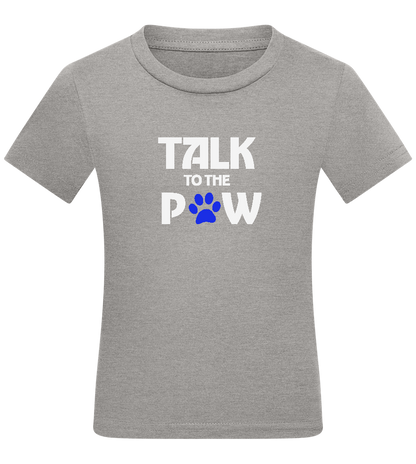 Talk to the Paw Design - Comfort kids fitted t-shirt_ORION GREY_front