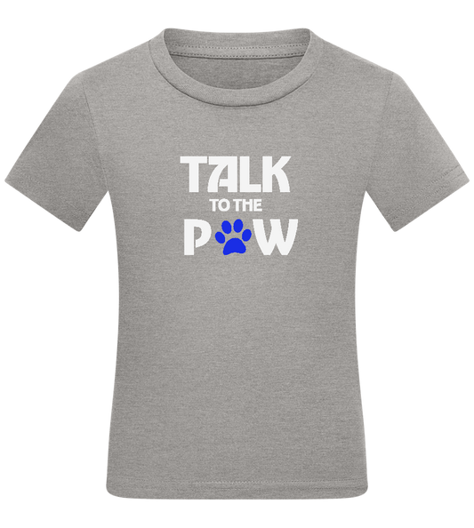 Talk to the Paw Design - Comfort kids fitted t-shirt_ORION GREY_front