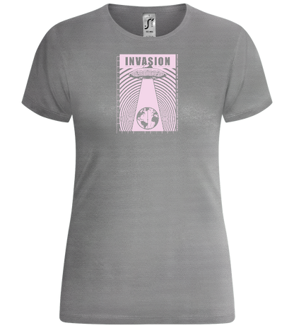 Invade Earth Design - Comfort women's t-shirt_ORION GREY_front