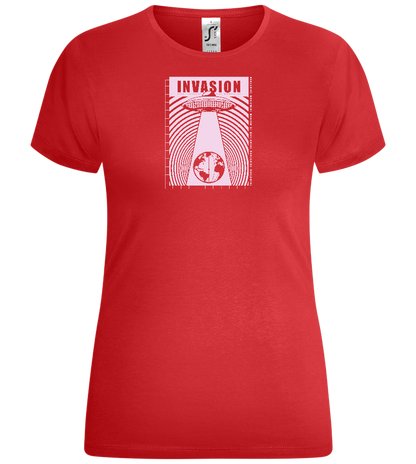 Invade Earth Design - Comfort women's t-shirt_RED_front