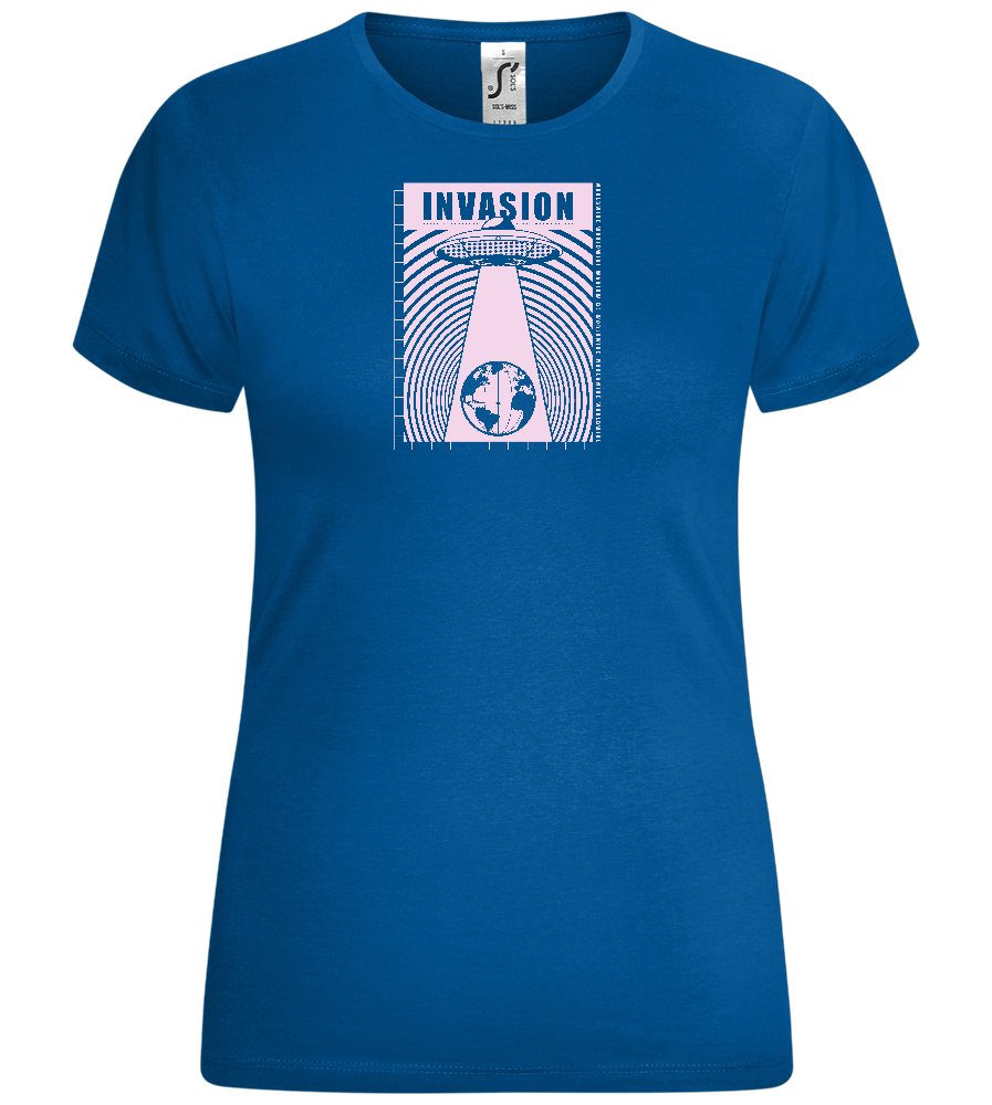 Invade Earth Design - Comfort women's t-shirt_ROYAL_front