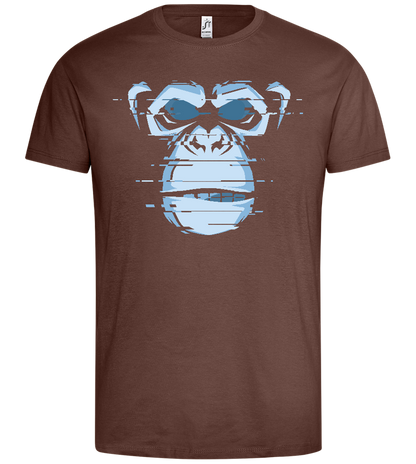 Monkey Design - Premium men's t-shirt_CHOCOLATE_front