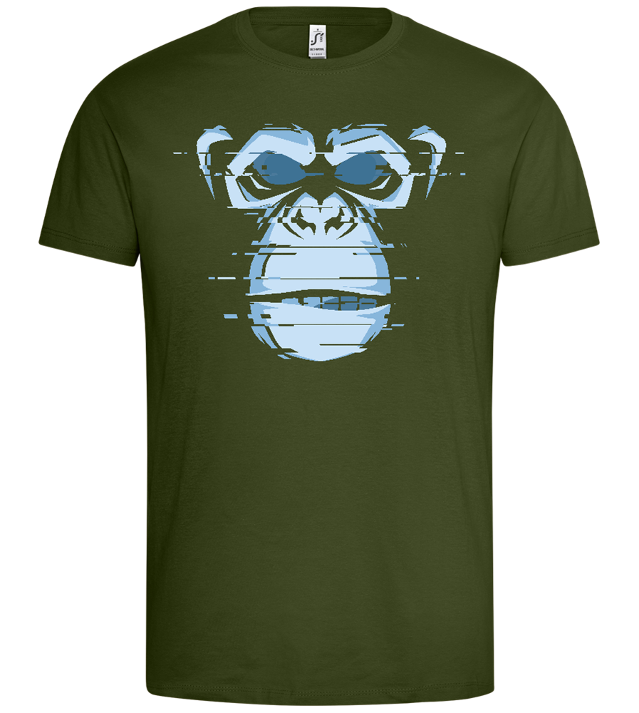 Monkey Design - Premium men's t-shirt_DARK KHAKI_front