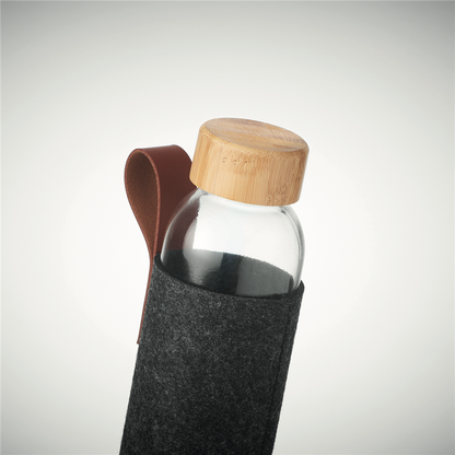 Glass Bottle with Felt Pouch_STONE GREY_DETAILEDIMAGE_front_1