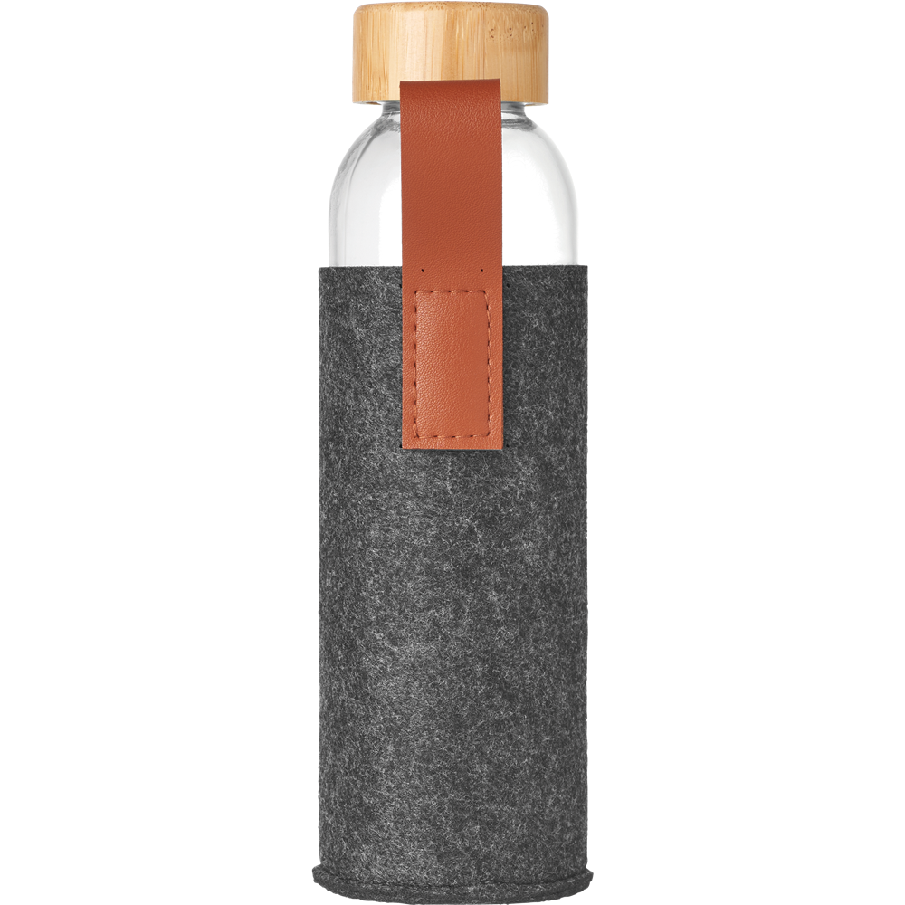 Glass Bottle with Felt Pouch_STONE GREY_DETAILEDIMAGE_front_2