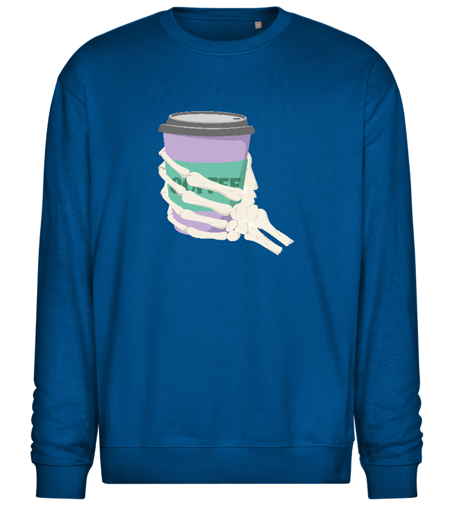 Drinking Coffee Design - Comfort Essential Unisex Sweater_ROYAL_front