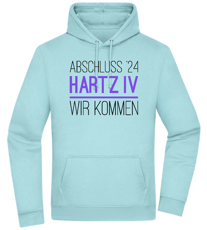 Abschluss '24 Hartz IV Design - Premium Essential Unisex Hoodie_POOL BLUE_front