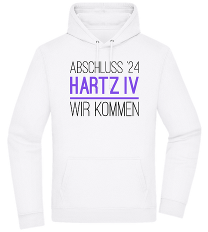 Abschluss '24 Hartz IV Design - Premium Essential Unisex Hoodie_WHITE_front