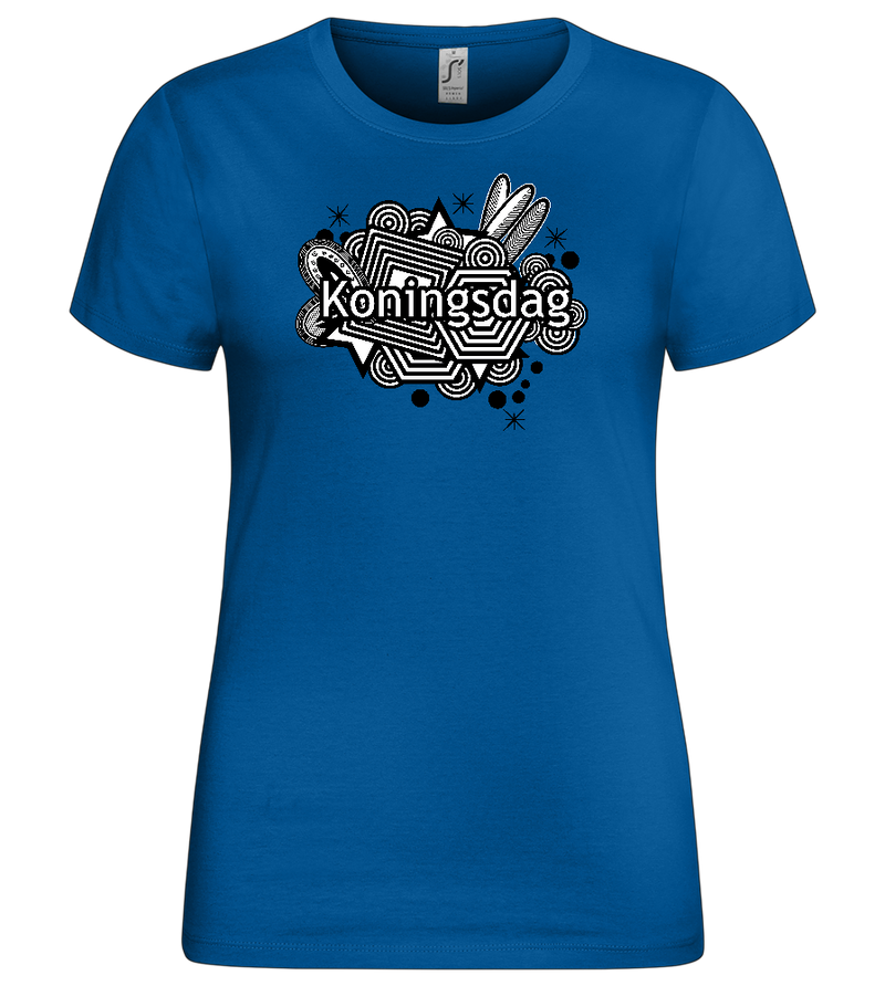 Koningsdag Doodles Design - Premium women's t-shirt_ROYAL_front