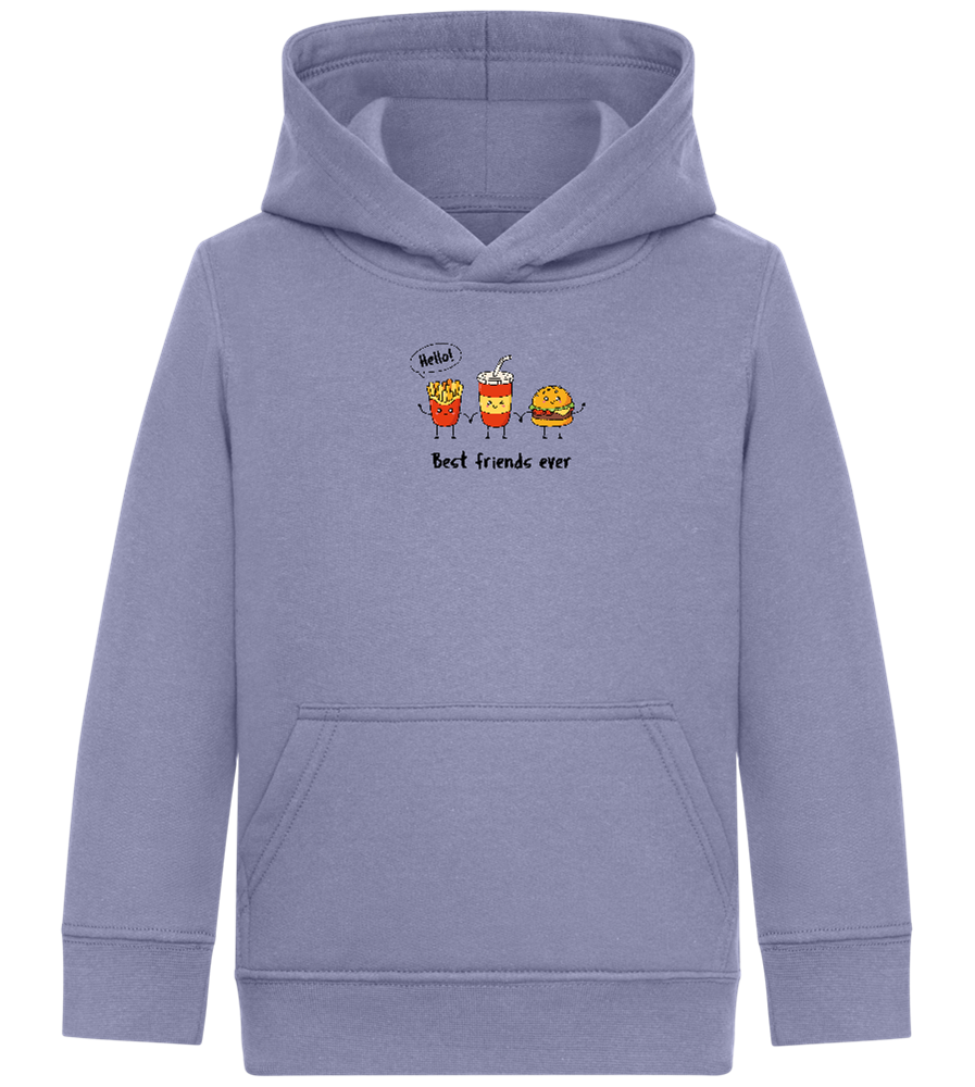 Best Friends Ever Food Design - Comfort Kids Hoodie_BLUE_front