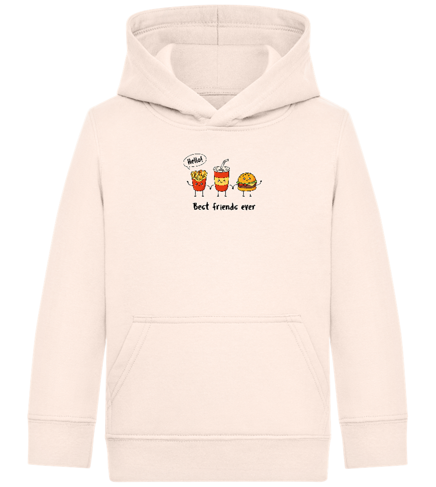 Best Friends Ever Food Design - Comfort Kids Hoodie_LIGHT PEACH ROSE_front