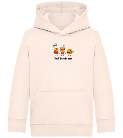 Best Friends Ever Food Design - Comfort Kids Hoodie_LIGHT PEACH ROSE_front