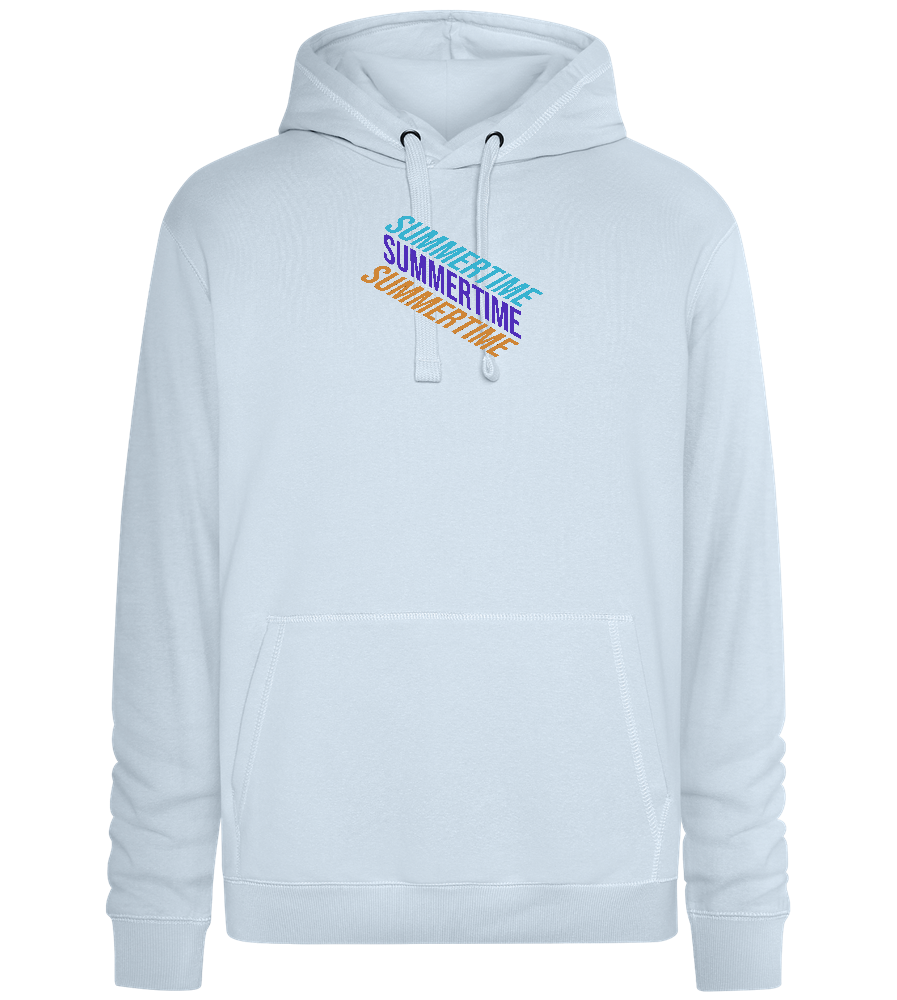 Summertime Design - Premium unisex hoodie_CREAMY BLUE_front