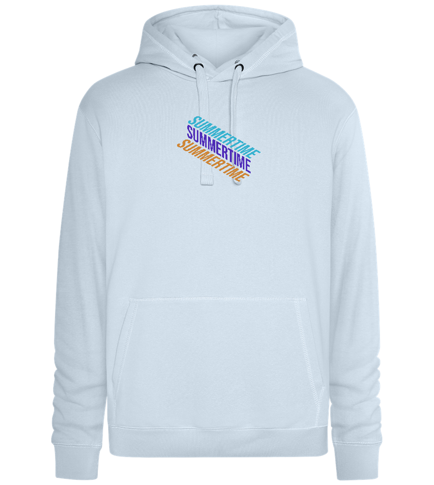 Summertime Design - Premium unisex hoodie_CREAMY BLUE_front