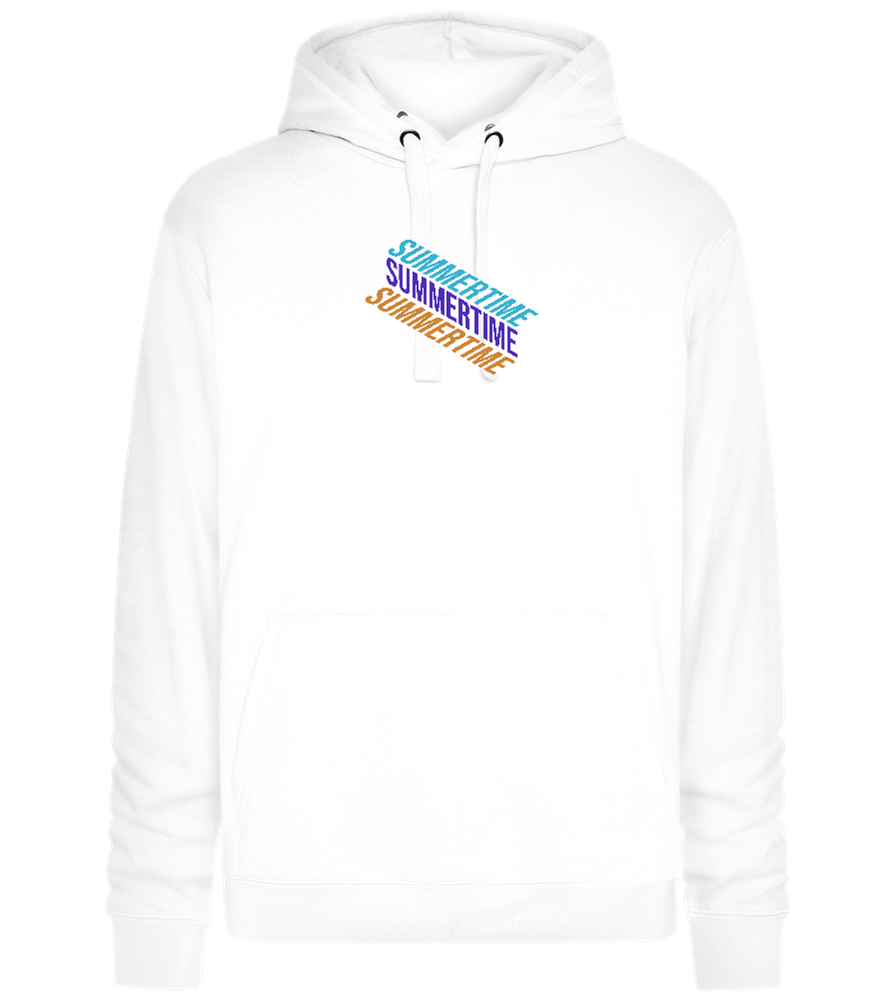 Summertime Design - Premium unisex hoodie_WHITE_front