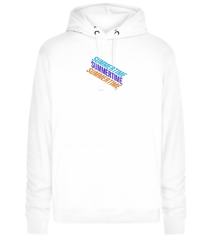 Summertime Design - Premium unisex hoodie_WHITE_front