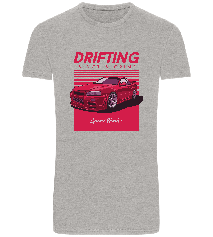 Drifting Not A Crime Design - Basic Unisex T-Shirt_ORION GREY_front