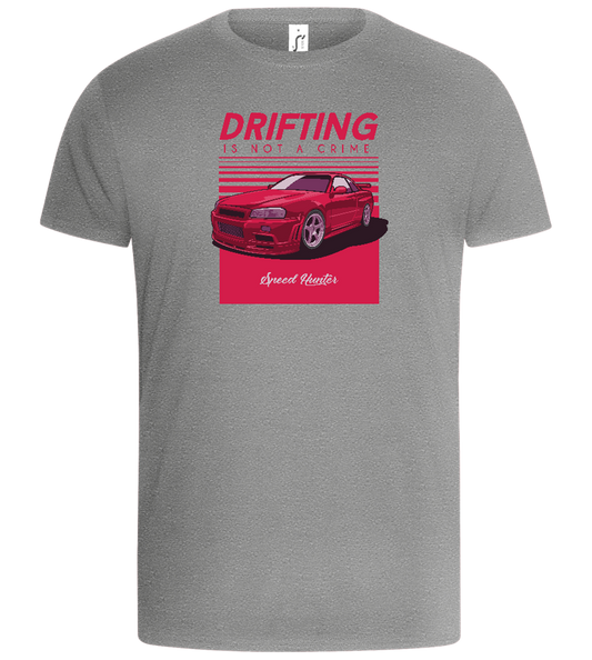 Drifting Not A Crime Design - Basic Unisex T-Shirt_ORION GREY_front